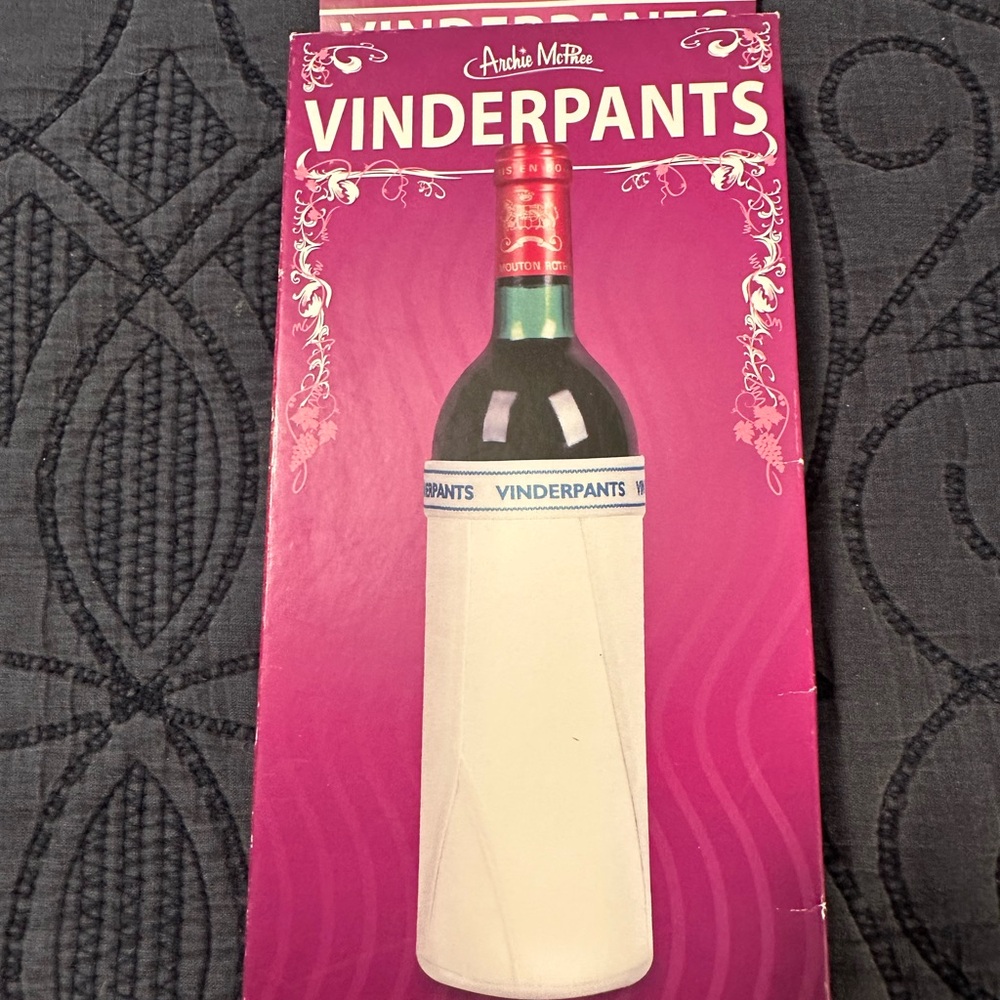 NEW Vinderpants Wine Bottle Cover and Fun Wine Coasters